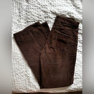 Wide Leg Brown Corduroy Pants